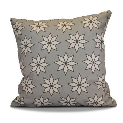 Holiday Wishes Geometric Outdoor Reversible Throw Pillow