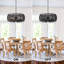 Lustre tambour en rotin 6 lumières Anela-1098946874
