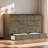 Geometric Veneer Design Farmhouse Style Foldable Cabinet Murphy Bed,  inclduing Charging Station and Large Storage Drawer, for Home Office, Living Room and Guest-930748373