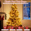 Arbre de Noël artificiel 6 pi avec 200 lumières DEL, 493 branches, 52 pommes de pin