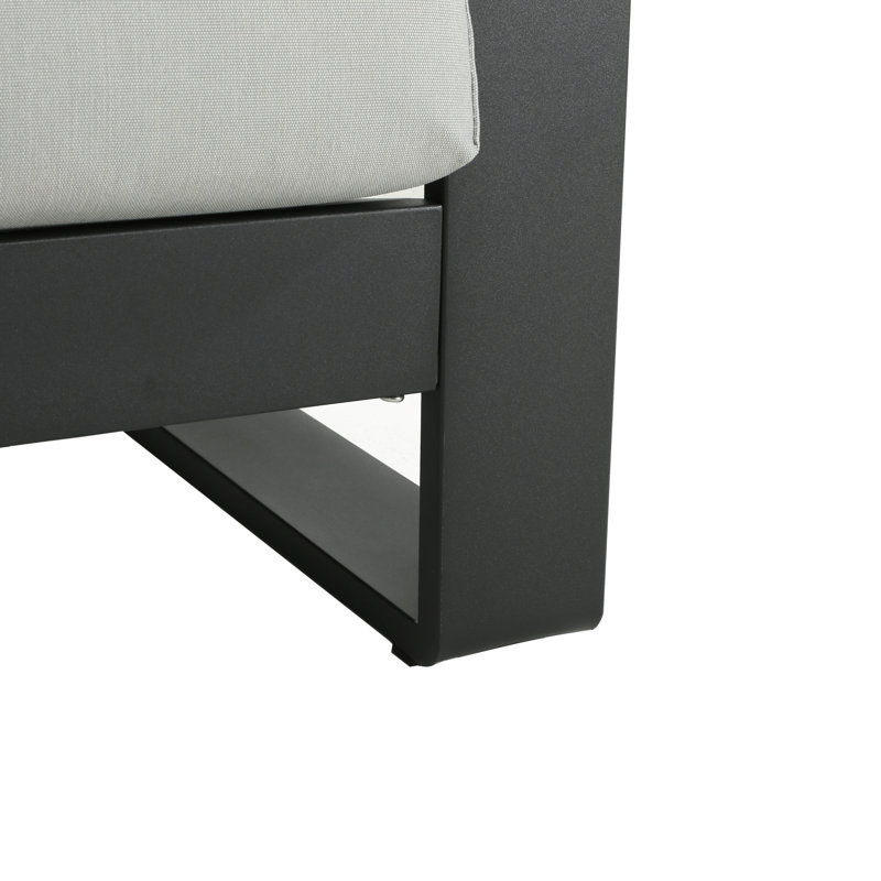 Chaises longues Chetan, Gris, Noir, noir, noir, noir