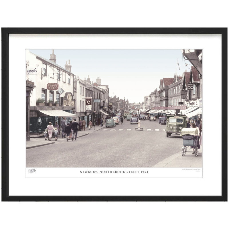 Newbury, Northbrook Street 1954 by Francis Frith - Single Picture Frame Print, 28cm H x 36cm W x 2.3cm D