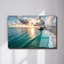Tropical Beach Sunset Tempered Glass Wall Art-129402447