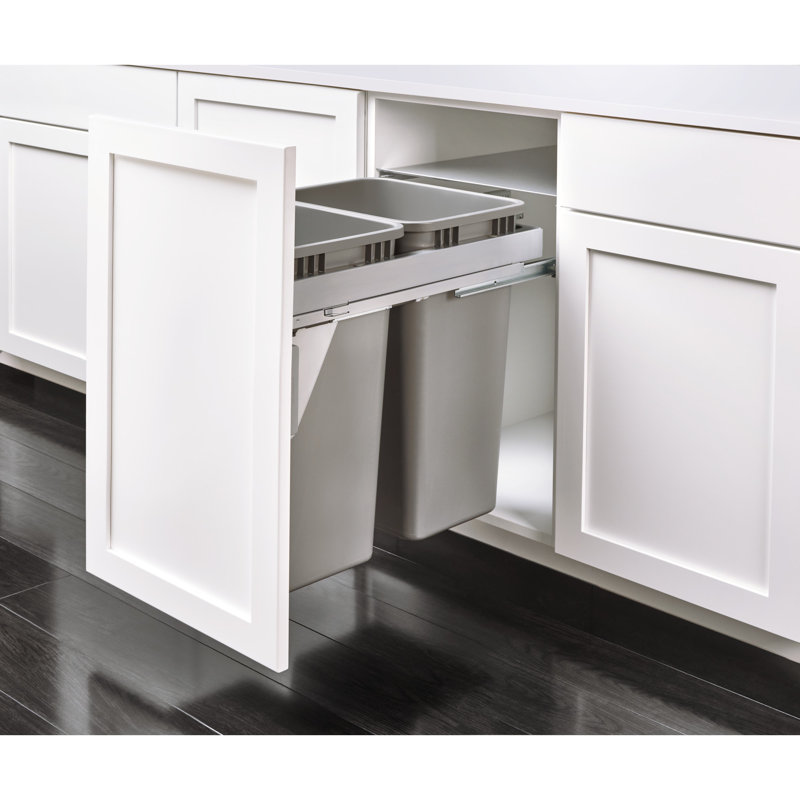 Poubelle rétractable en acier Rev-A-Shelf, H 18,81 po x l 16,22 po x P 21,65 po, 4