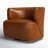 Mervin Leather Swivel Barrel Chair