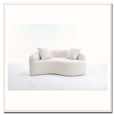 Curved Chenille Sectional Sofa