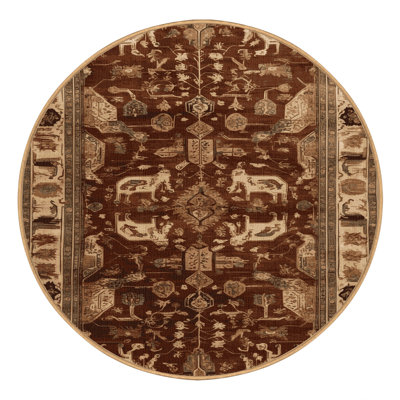 Machine Washable Persian Brown Area Rug