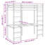  Loft Bed Frame White 90 X 200 Cm Solid Pine Wood-297845139-297845137