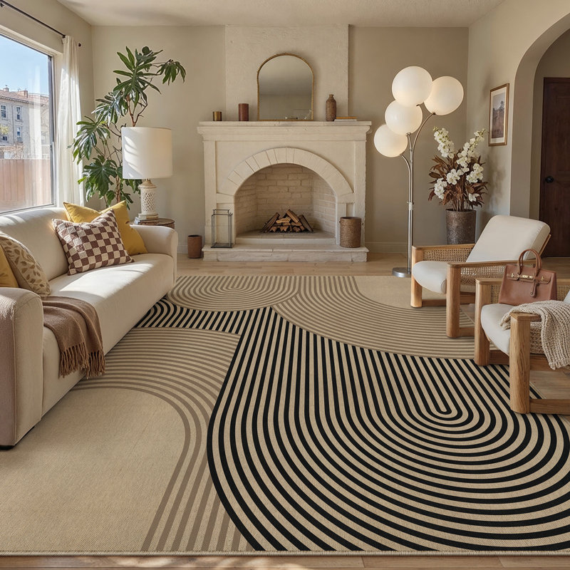 Tapis en lin Linea, Rectangle 7'9" x 9'9"