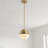 1-Light Gold Finished Bowl Dimmalbe Chicken Pendant Light Fixture