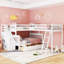 Lit superposé simple au-dessus d'un lit double en blanc avec 3 tiroirs - Fabriqué en bois massif pour une chambre à coucher hypnotisante et un coffre en forme de L-1466776316