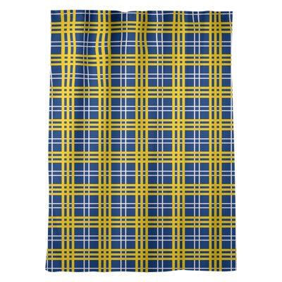 Plaid Sheer Rod Pocket Single Curtain Panel