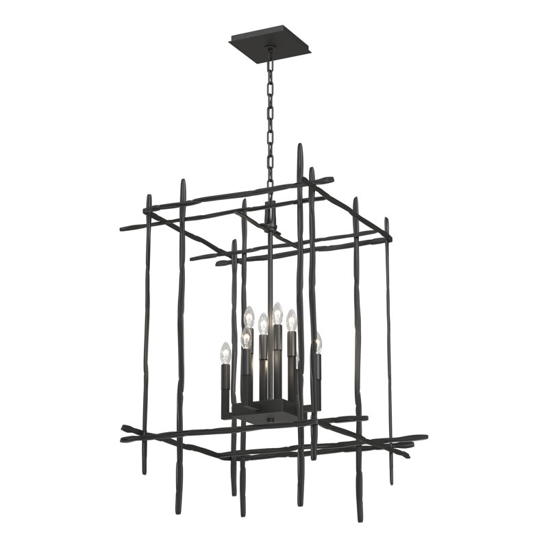 Tura - Light Rectangle Chandelier, Black, Large