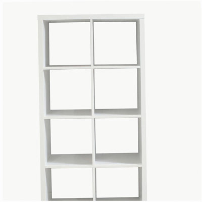 Tablette de rangement Smart Cube 8 cubes, bibliothèque 2 x 4 cubes pour la maison et le bureau (blanc)