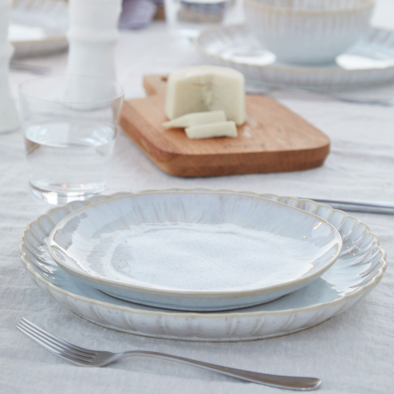 Mallorca Stoneware Dinner Plate, Sand Beige