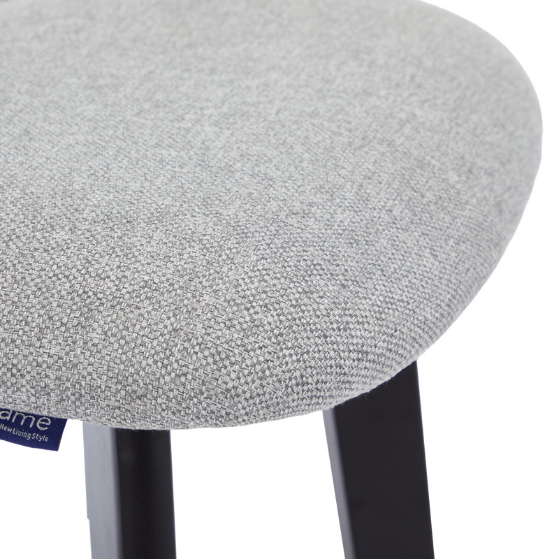 Swivel Upholstered 25.59"" Bar Stool with solid Wood Frame, Gray