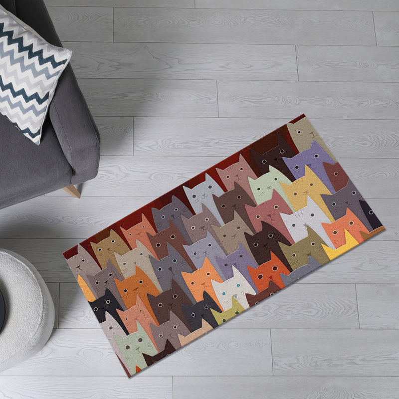 Chic and Vibrant Floral Pattern With Pile Soft Type Printed Rug Ideal for Any Room in Your Home, Runner 2'8" x 9'2"