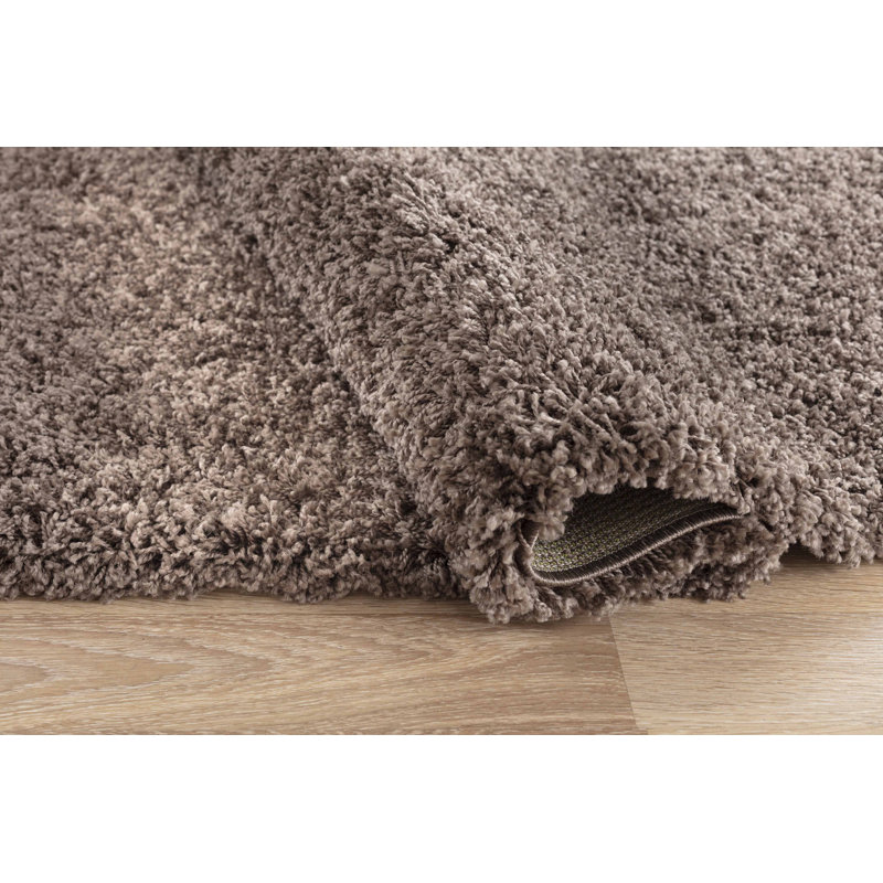 Esterly Shaggy Taupe Rug, Rectangle 120 x 170cm
