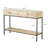 Ansley White Washed and Matte Black 2-Drawer Console Table