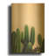 «Cactus on Pink» par Incado, art mural en métal doré, 24 po x 36 po-133431309