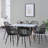 7-Piece Dining Table Set, Rectangular Dining Table Set For 6 (White And Black)