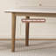 Table de salle à manger rectangulaire pour 4 personnes en pierre frittée blanche-110983106