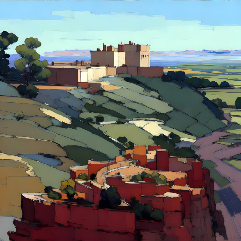Castle Hill, 30" H x 30" W