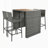 Severin Rectangular 4 - Person Long Bar Height Dining Set with Cushions