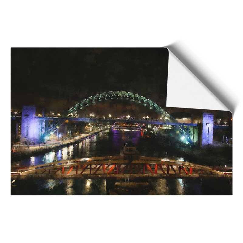 Tyne Bridge In Newcastle - No Frame Print, 21cm H x 30cm W x 0.1cm D