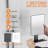 Shower Mirror Fogless for Shaving, Fogless Mirror for Shower with Razor Holder with 2 Adhesive Hooks