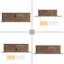 Ensemble de 8 tablettes murales flottantes en bois, tablettes pour décoration murale, rétro-937174187