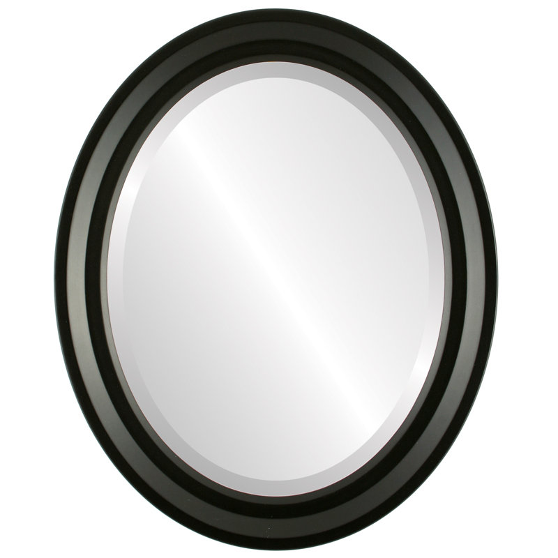 Goulet Oval Mirror, Matte Black, 23" x 19"