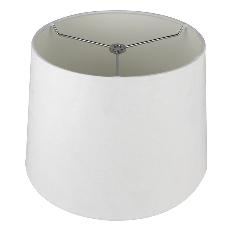 Abat-jour cylindrique en chenille H 8,5 po x l 12 po (araignée), Blanc cassé
