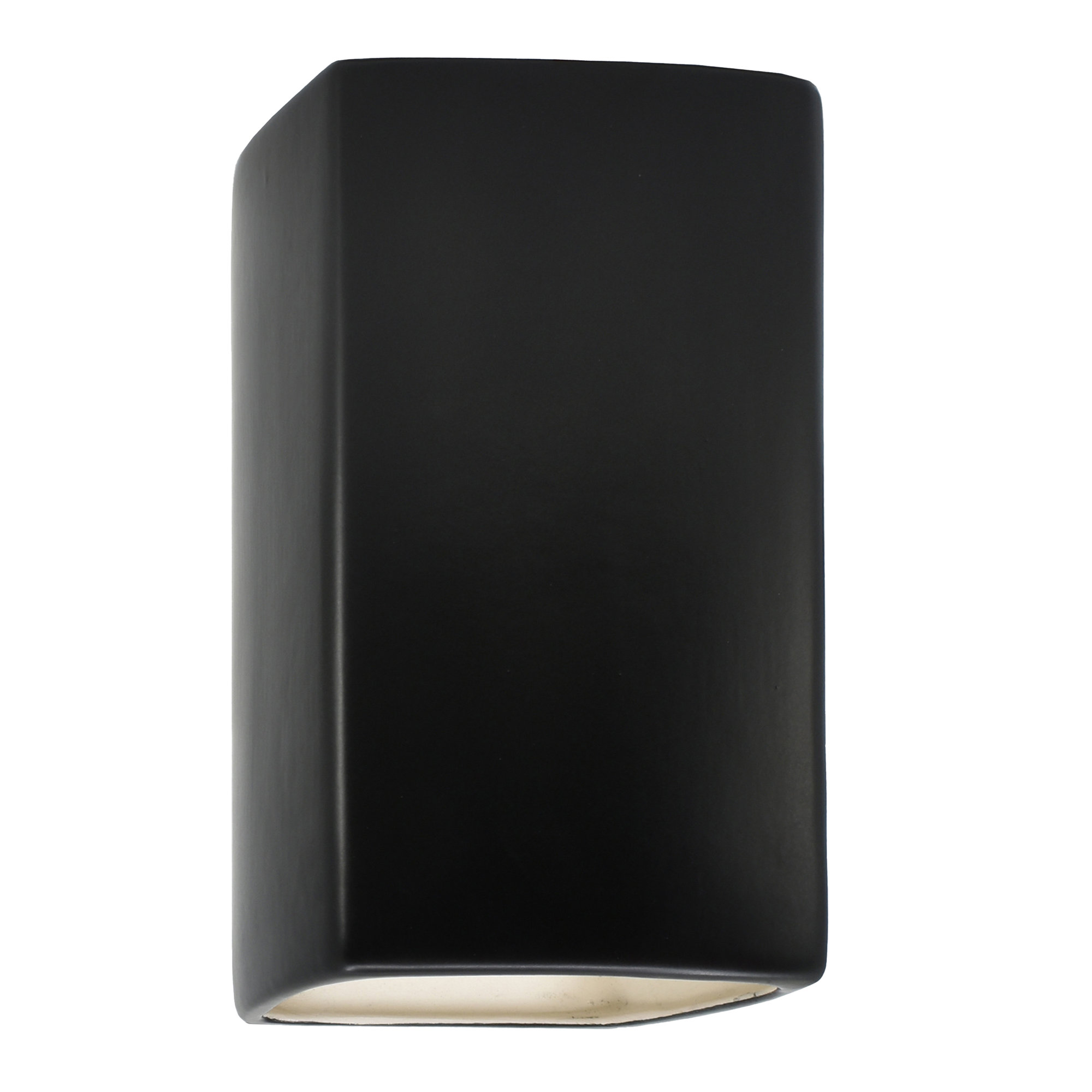 Logan Ceramic 13.5'' H X 7.25'' W Outdoor Wall Light, Carbon Matte Black, 13.5" H x 7.25" W x 6.5" D, Incandescent