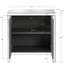 Armoire de rangement en forme de M à finition miroir - Argent pour la vie, la salle à manger, le vestibule, la cuisine et le verre avec garniture robuste