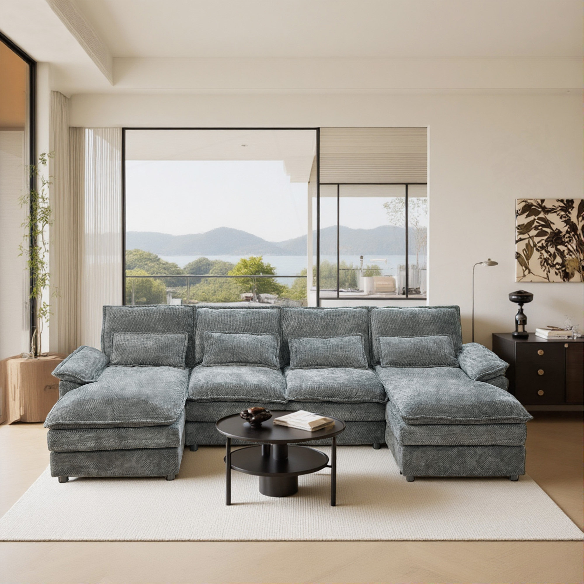 Latitude Run® 110" Modular Sectional Sofa Cloud Couch With Double ...