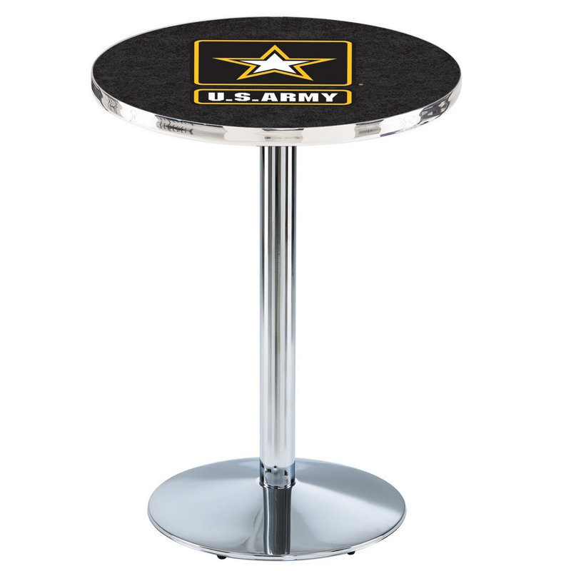 Table bistro militaire 36 ", Chrome, Armée des États-Unis