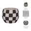 Sagebrook Home 8" Checkerboard Rounded Planter, Black/White-1671425974