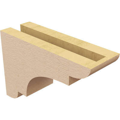 New Brighton cèdre brut grain de bois TimberThane Corbel, apprêté brun clair