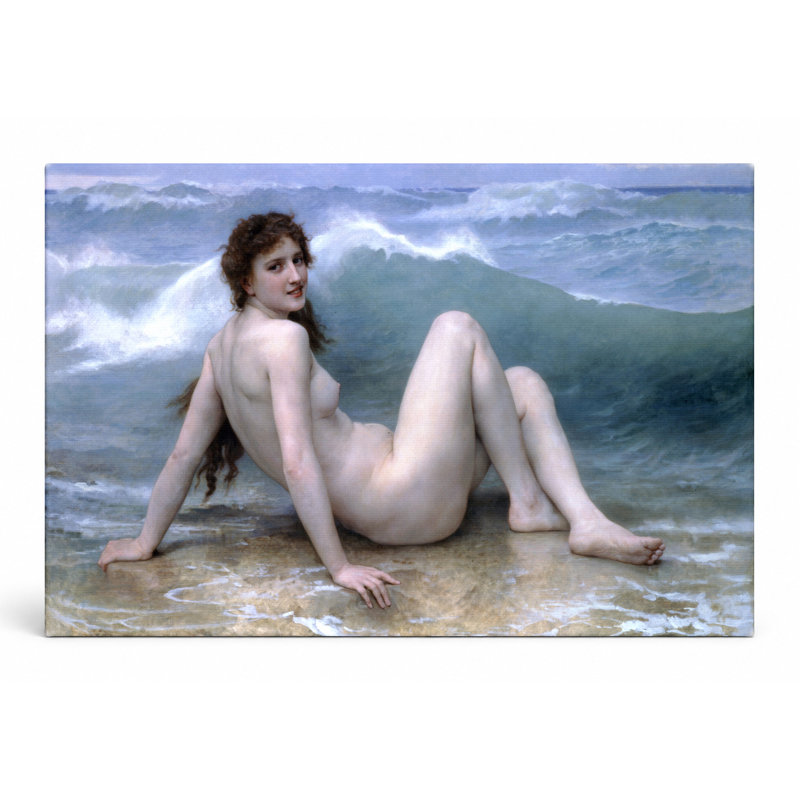 La Vague (The Wave) - Paysage, art mural sur toile, 18" W x 12" H
