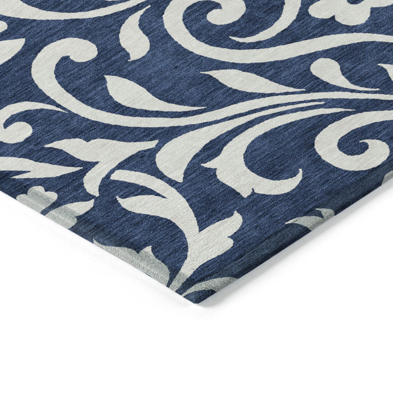 Malek Washable Floral Indoor / Outdoor Rug, Runner 2'3" x 7'6"