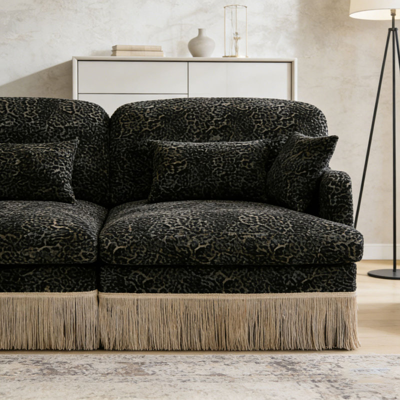 Canapé Comfy Chenille Leopard, Green+2seat