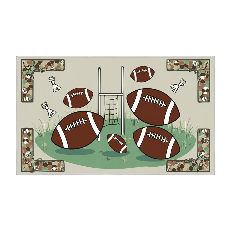 Tapis de football pour enfants Zoomie, Rectangulaire 2 pi x 3 pi