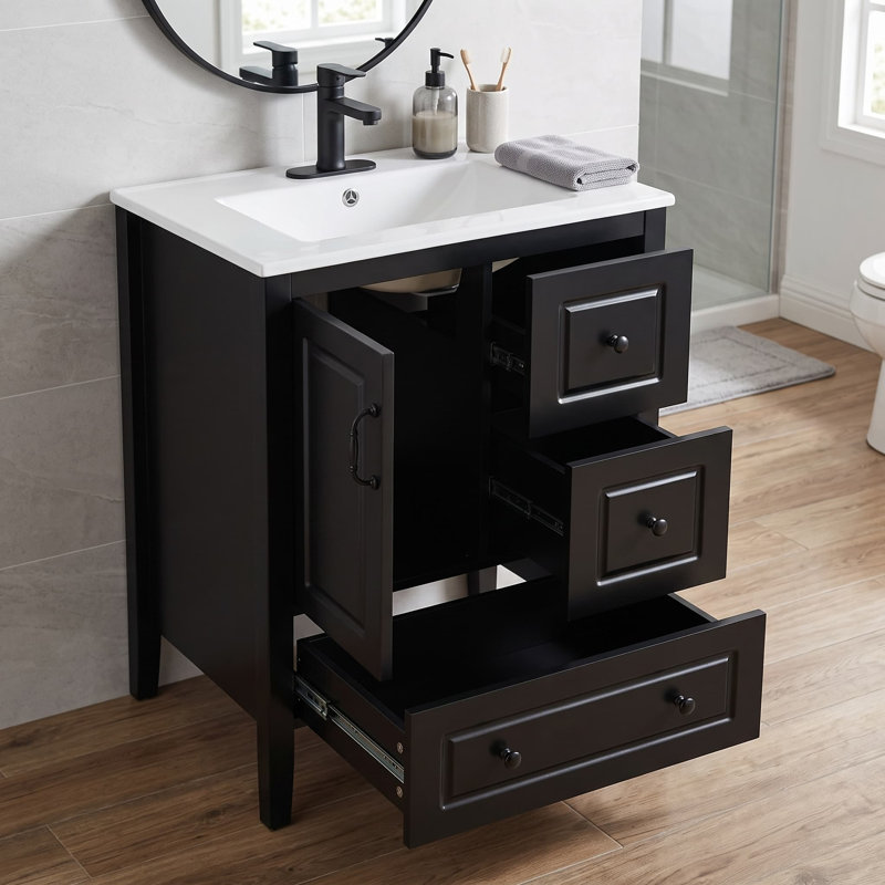 Single Bathroom Vanity with Ceramic Top