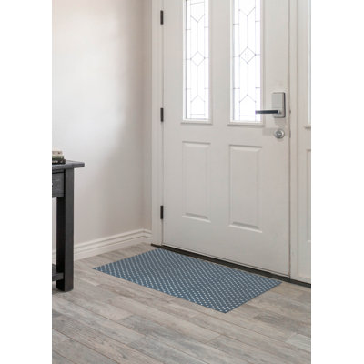 Criss Cross Peach Indoor Doormat