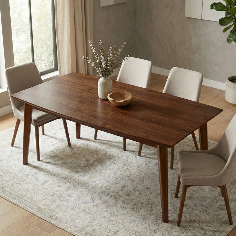 Table de salle à manger Draper, Placage de noyer
