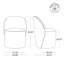 Chaise d'appoint rembourrée avec roulettes pivotantes Lola-115308850