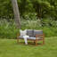 Rimasha Wooden Garden Set with 2 Seater Sofa - 2 Armchairs with Coffee Table - Grey-829526