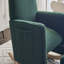 Chaise berçante Teddy en tissu avec repose-pieds réglable, vert-193987680