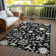 Machine Washable Indoor/Outdoor Xhevrie Black Rug